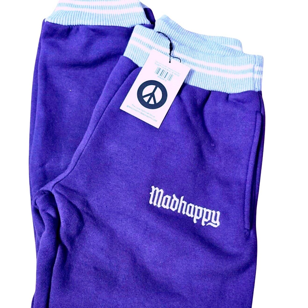 Madhappy Alumni Heritage Sweatpants  Plum Purple‎ Fleece Size S  Limited Edition